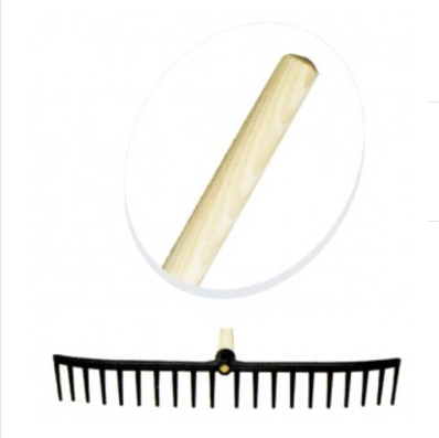 CMW Plastic Rake Head with 54" Wooden Handle