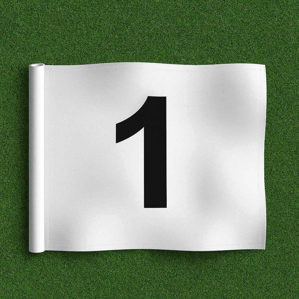 Numbered Putting Green Flag