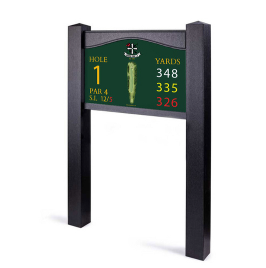 Twin Post Flat Top Tee Sign - Not Sponsored - (Not Wood Effect)