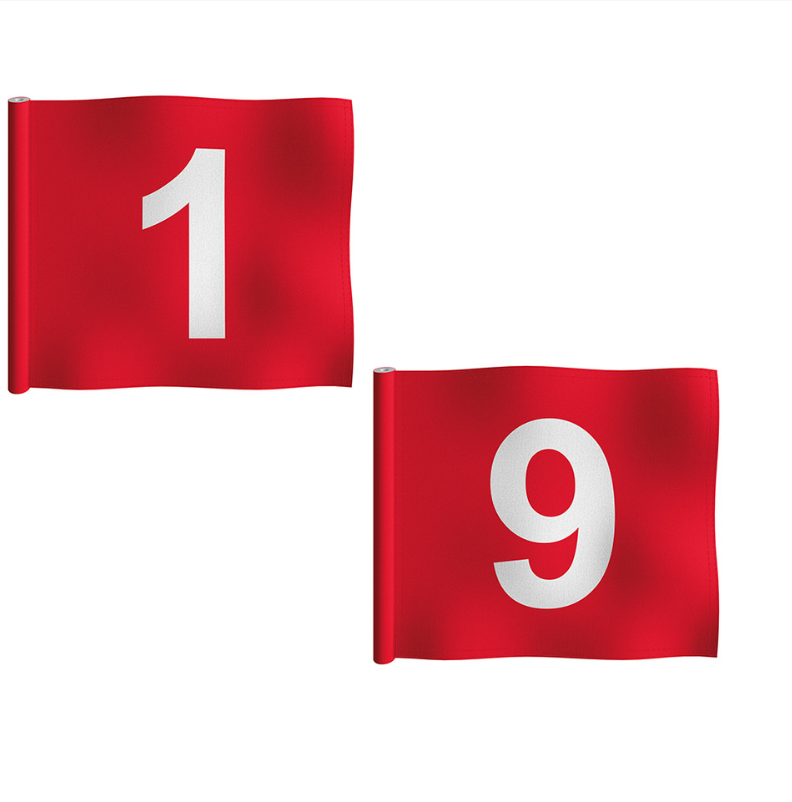 Set of 9 - Putting Green Flags