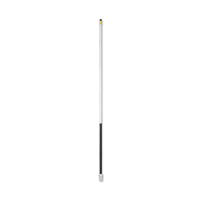 White 5ft chipping green pin with a black base, shown for the UK and US fitment options