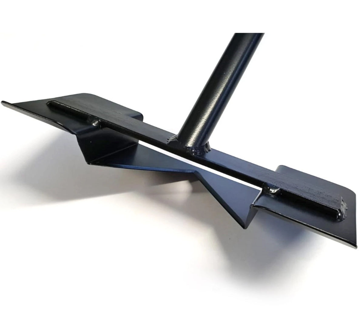 BMS Turf Slitter hand tool with twin skids and black powder-coated blade