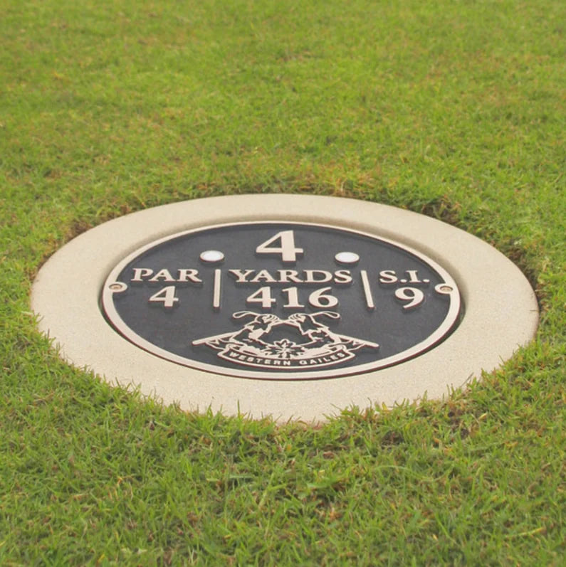 Pinseeker Mowover Tee Sign - Bronze Plaque