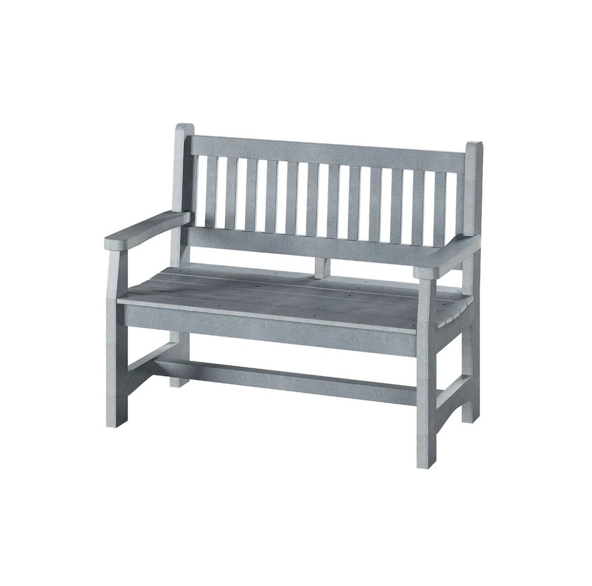 Traditional Luxewood recycled plastic two seater bench, smoke grey