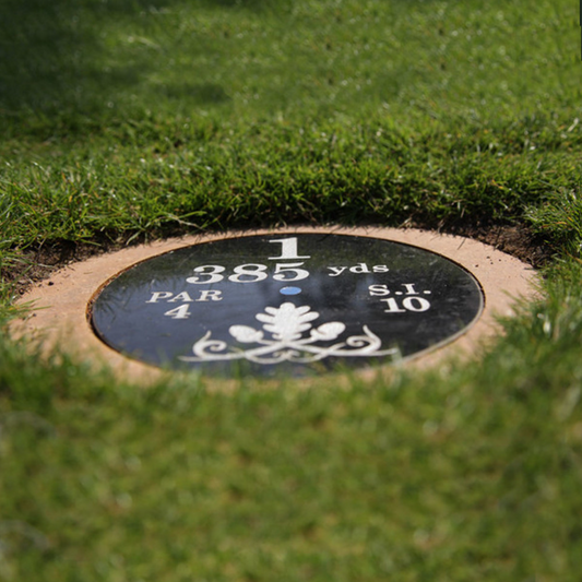 Pinseeker Mowover Tee Sign - Granite Plaque