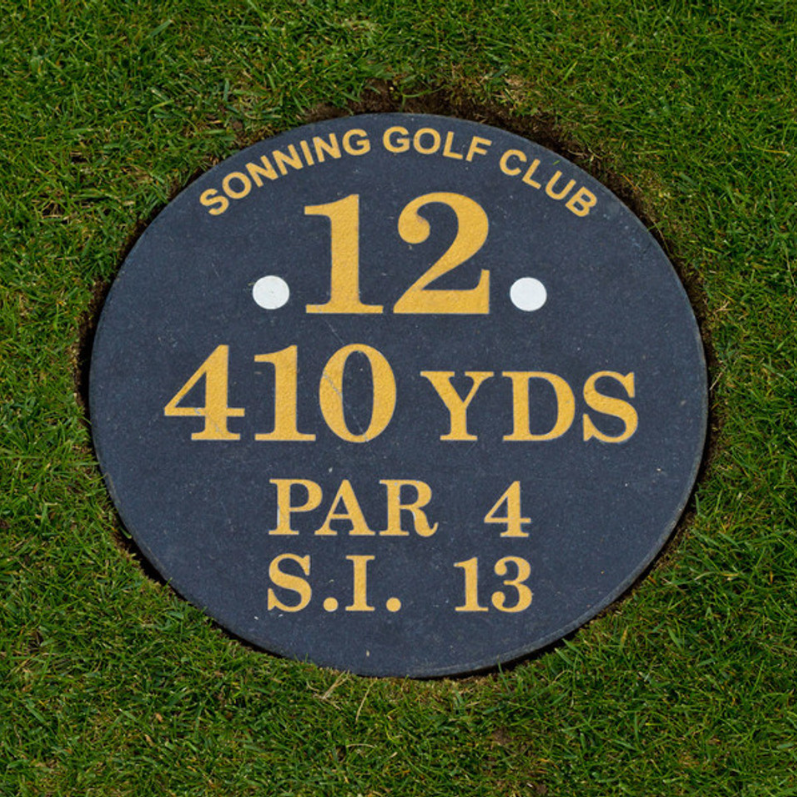 250mm granite mow over tee marker