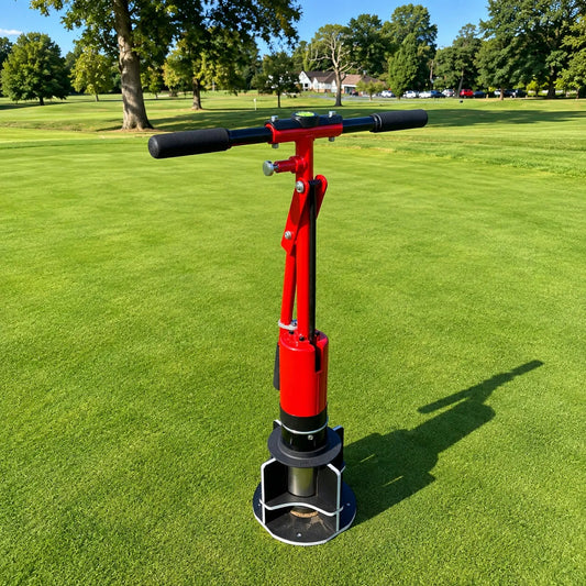 The HiO Hole Cutter on a green