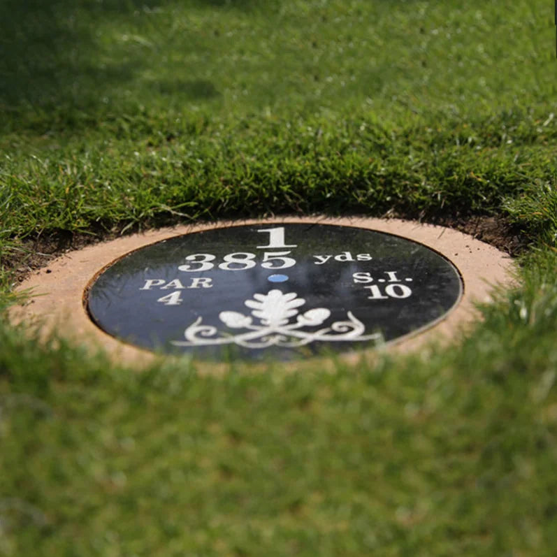 Pinseeker Mowover Tee Sign - Granite Plaque